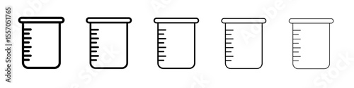 beaker icon vector outline symbol or illustration