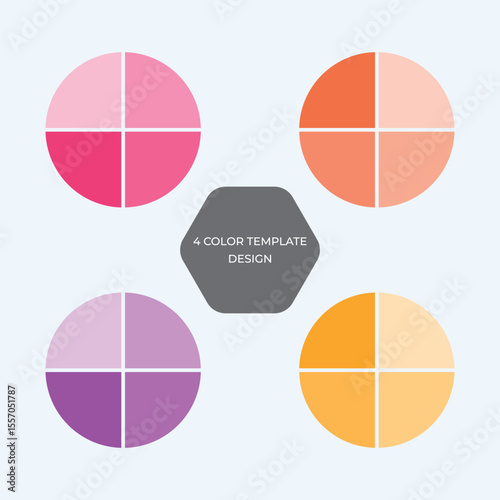 Colorful palette inspiration Four vibrant color scheme templates for designers using gradient style
