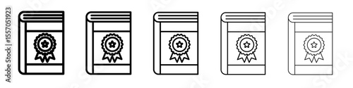 best seller book icon vector outline symbol or illustration