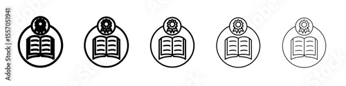 best seller book icon vector outline symbol or illustration