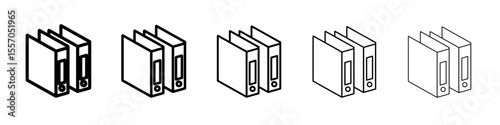 Binder icon vector outline symbol or illustration