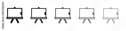 board icon vector outline symbol or illustration