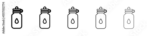 bottle icon vector outline symbol or illustration
