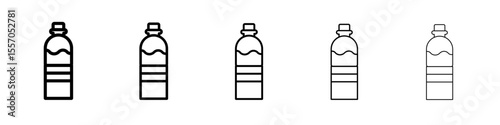 bottle icon vector outline symbol or illustration