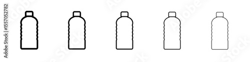 bottle icon vector outline symbol or illustration