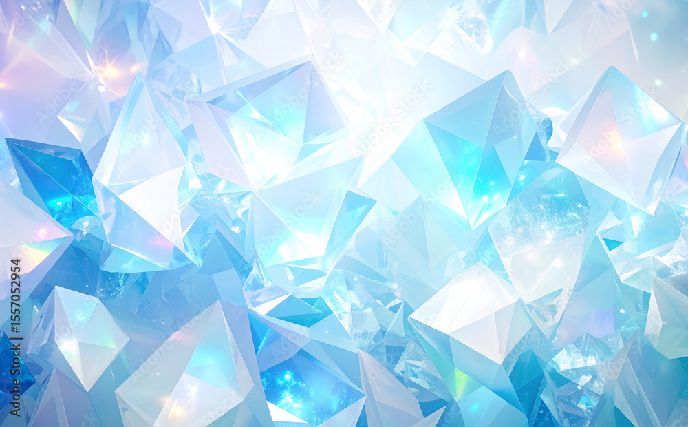 Naklejka premium 水色の綺麗なキラキラ背景素材