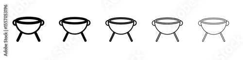 brazier icon vector outline symbol or illustration