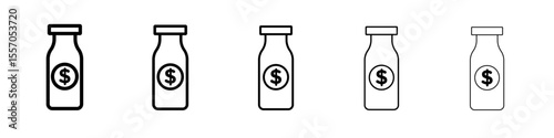Business Remedy icon vector outline symbol or illustration