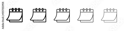 calender icon vector outline symbol or illustration