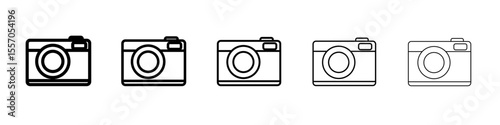 camera icon vector outline symbol or illustration