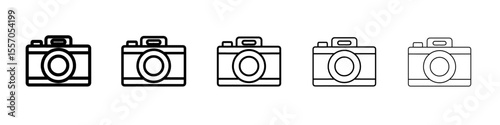 camera icon vector outline symbol or illustration