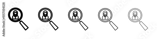 Candidate icon vector outline symbol or illustration