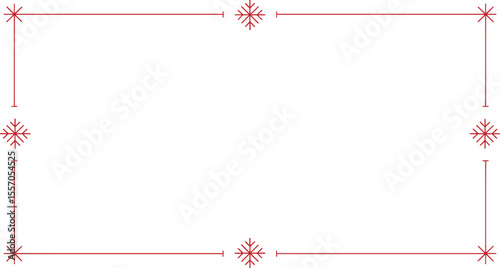 A festive snowflake border frame perfect for holiday greeting cards, winter invitations, or seasonal design projects