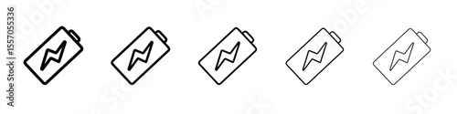 charge icon vector outline symbol or illustration
