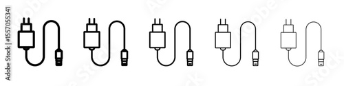 Charger icon vector outline symbol or illustration