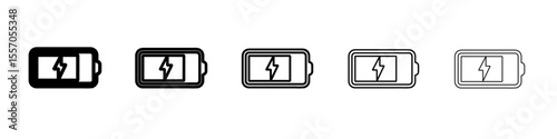 charging icon vector outline symbol or illustration