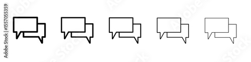 chat box icon vector outline symbol or illustration