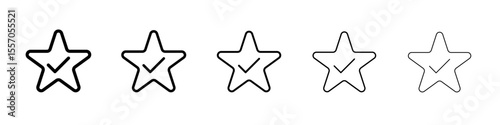 checkmark icon vector outline symbol or illustration