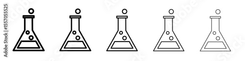 chemical icon vector outline symbol or illustration