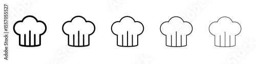 chef hat icon vector outline symbol or illustration