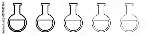 chemical icon vector outline symbol or illustration