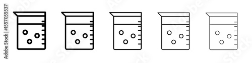 chemical icon vector outline symbol or illustration