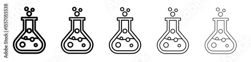 chemical icon vector outline symbol or illustration