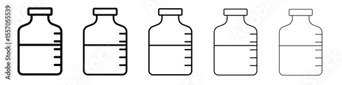 chemical icon vector outline symbol or illustration