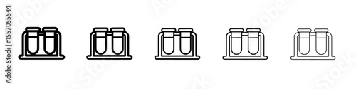 chemical test tube icon vector outline symbol or illustration