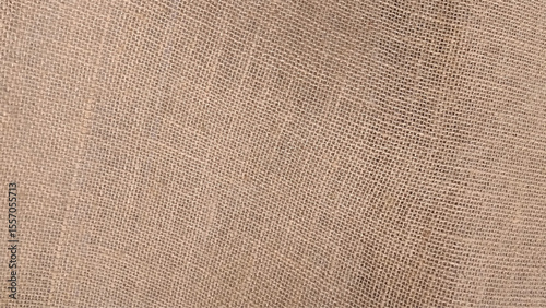 Burlap sack background and texture. Jute fabric close-up. Vector illustration.