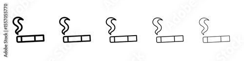 cigarette icon vector outline symbol or illustration