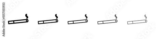 Cigarette icon vector outline symbol or illustration