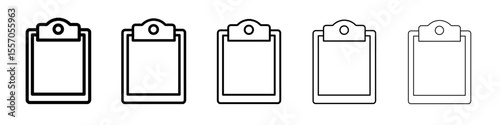 clipboard icon vector outline symbol or illustration