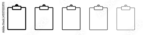 clipboard icon vector outline symbol or illustration