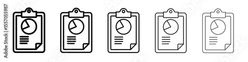 clipboard icon vector outline symbol or illustration