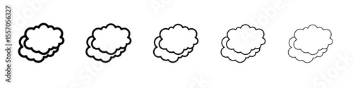 cloud icon vector outline symbol or illustration