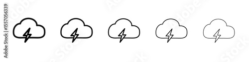 Cloud icon vector outline symbol or illustration
