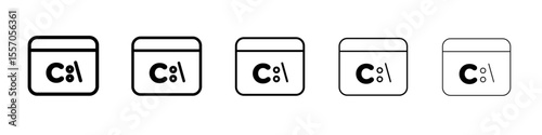 Cmd or command icon vector outline symbol or illustration