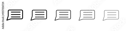 Comment icon vector outline symbol or illustration