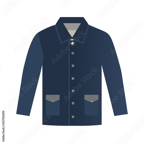 blue shirt isolated on white