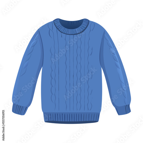 blue sweater isolated on white