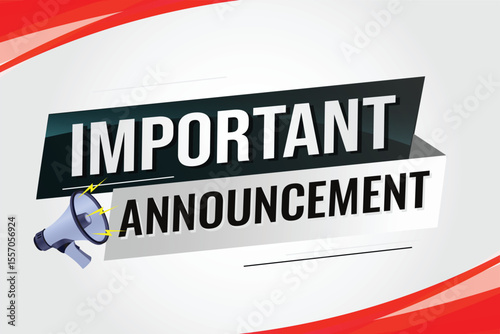 important announcement word concept vector illustration lines modern futuristic 3d style for landing page template ui web mobile app poster banner flyer background gift card coupon label wallpaper 