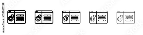 control panel icon vector outline symbol or illustration