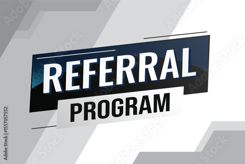 referral program word concept vector illustration with lines modern futuristic 3d style for landing page template ui web mobile app poster banner flyer background gift card coupon label wallpaper 