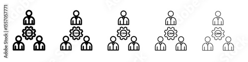 crm icon vector outline symbol or illustration
