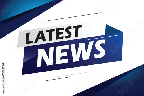 Latest news word concept vector illustration with blue lines modern futuristic 3d style for landing page template ui web mobile app poster banner flyer background gift card coupon label wallpaper 