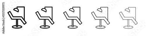 Dentist chair icon vector outline symbol or illustration