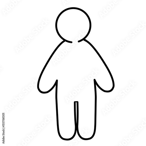  thin and fat body vector