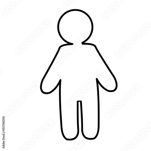  thin and fat body vector