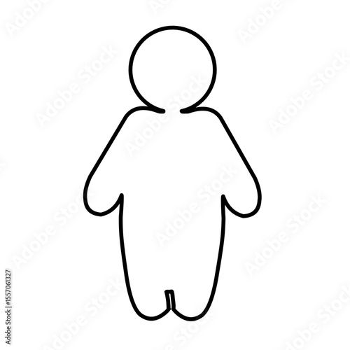  thin and fat body vector